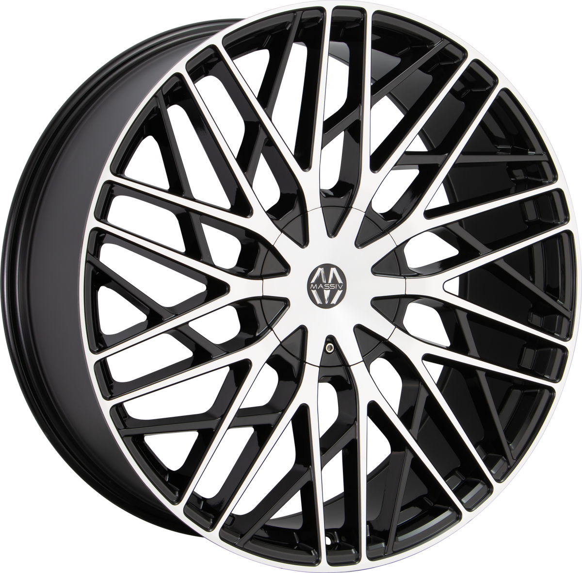 MASSIV Style 925 22" x 9" Black Machined Wheels