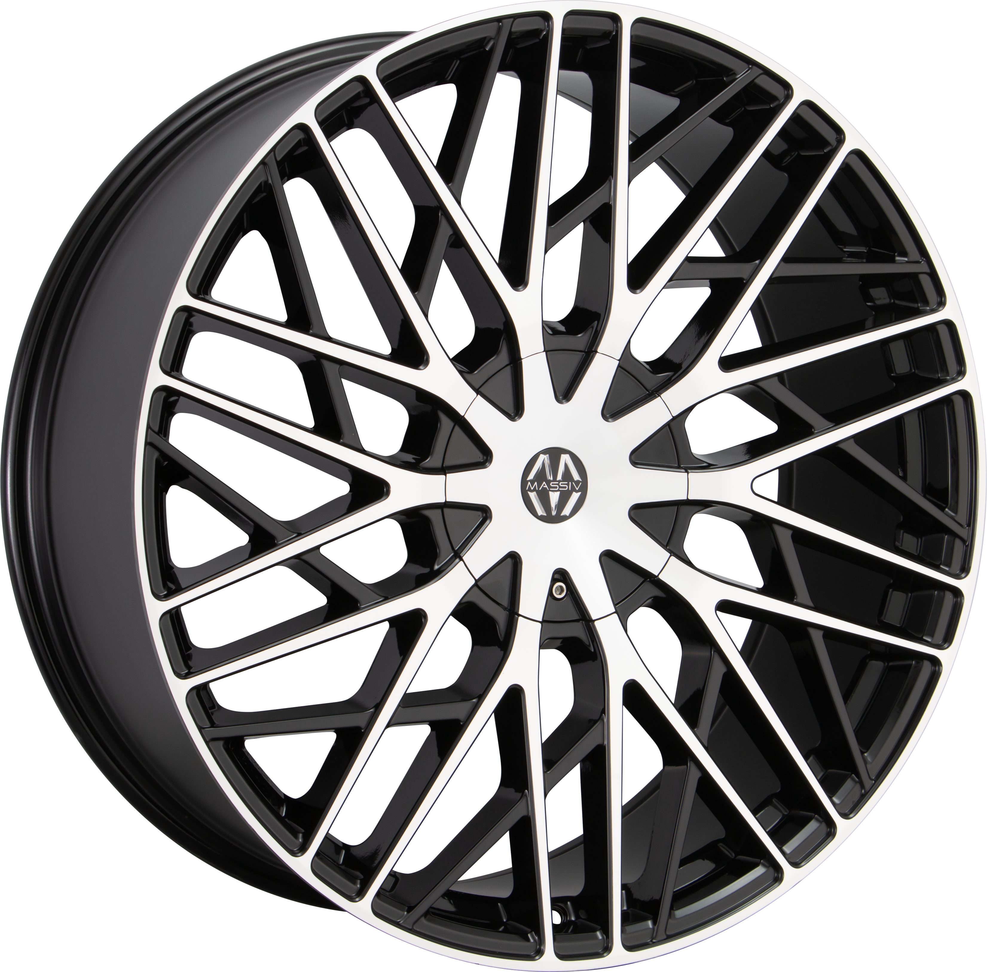 MASSIV Style 925 22" x 9" Black Machined Wheels