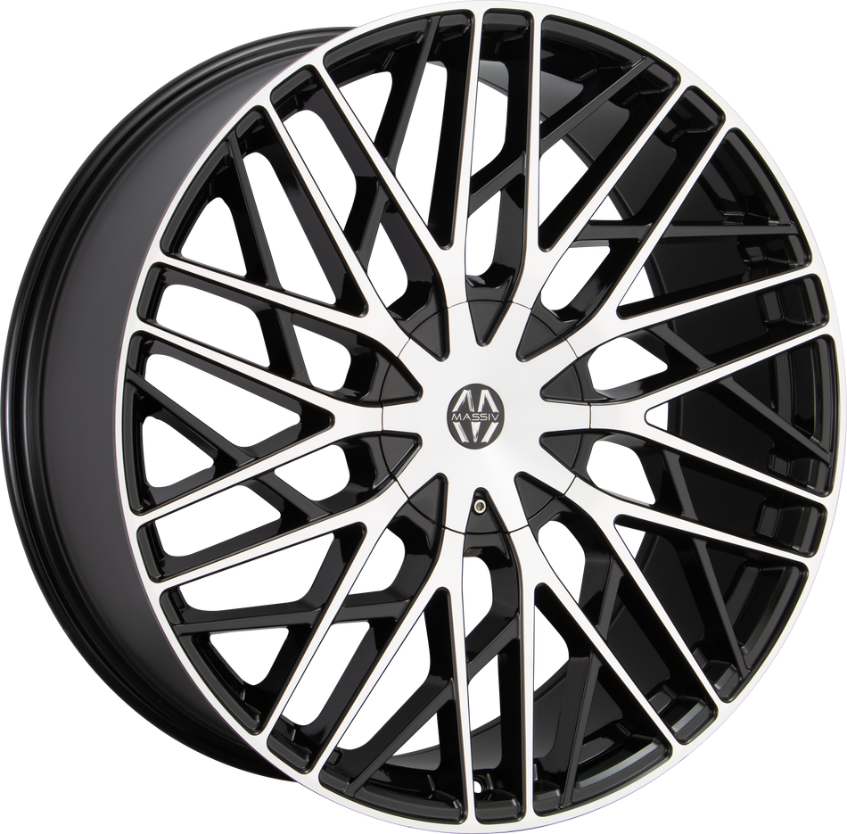 MASSIV Style 925 22" x 9" Black Machined Wheels