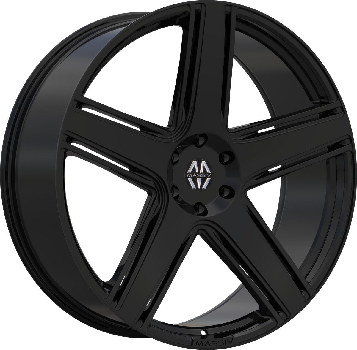 Massiv Style 926 24" x 9" 5X114.3 Full Goss Black Wheels