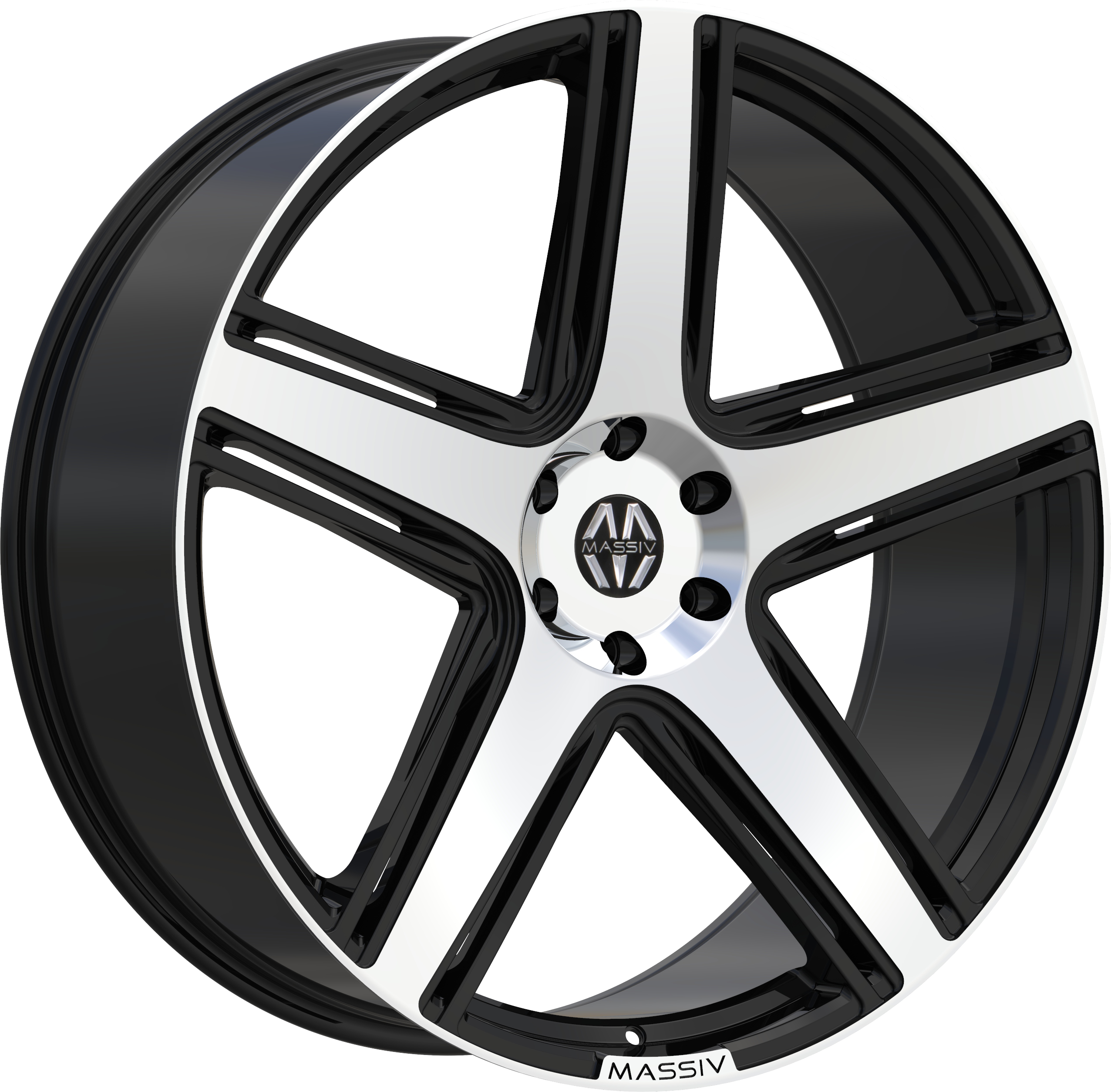 MASSIV Style 926 22" x 9" Black Machined Wheels