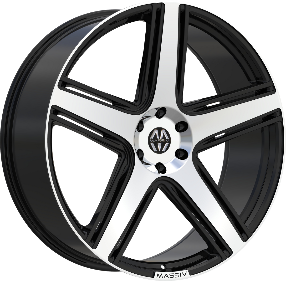 MASSIV Style 926 22" x 9" Black Machined Wheels
