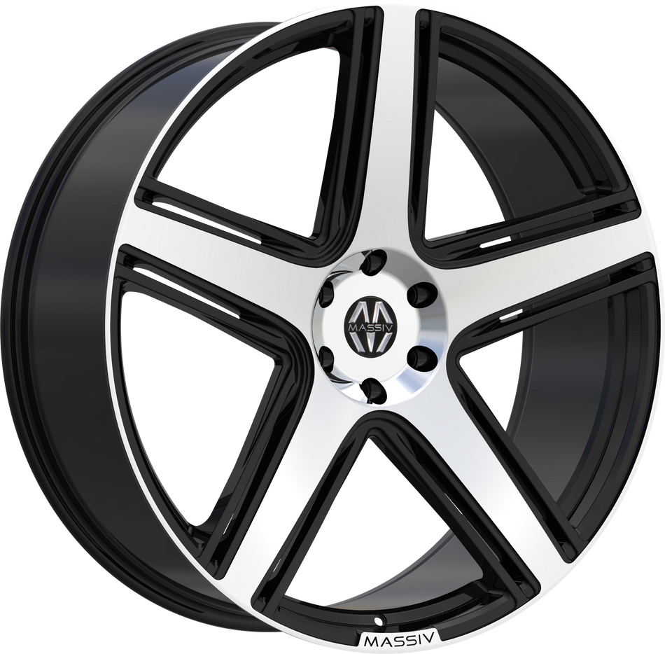 MASSIV Style 926 22" x 9" Black Machined Wheels