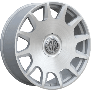 Massiv Style 927 22" x 9" 5X112 / 5X114.3 Silver And Machined Wheels