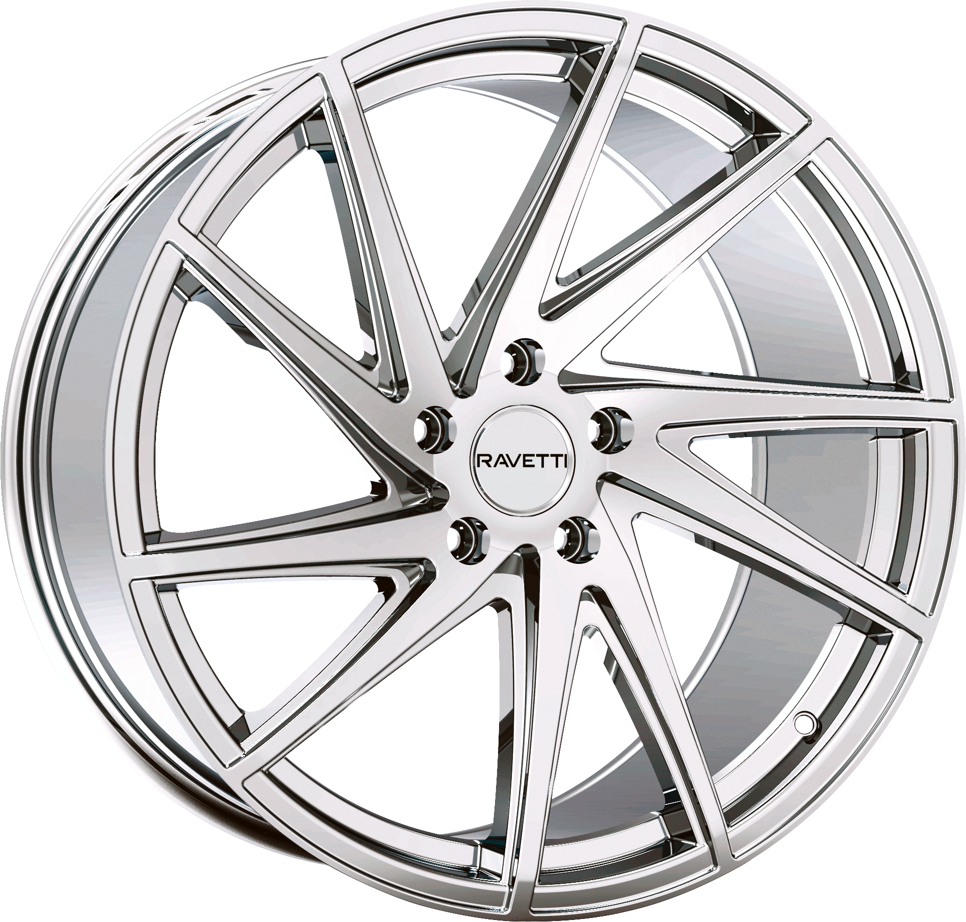 RAVETTI Style M10 20" x 10" Chrome Wheels
