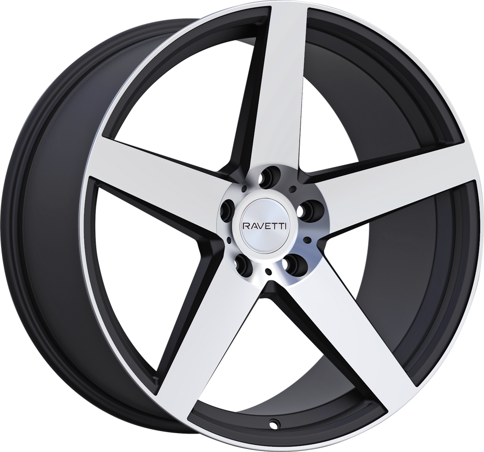 RAVETTI Style M13 20" x 10" Satin Black Machined Wheels