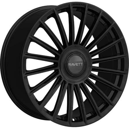 Ravetti Style M17 22" x 9" 5X114.3 / 5X127 Full Gloss Black Wheels