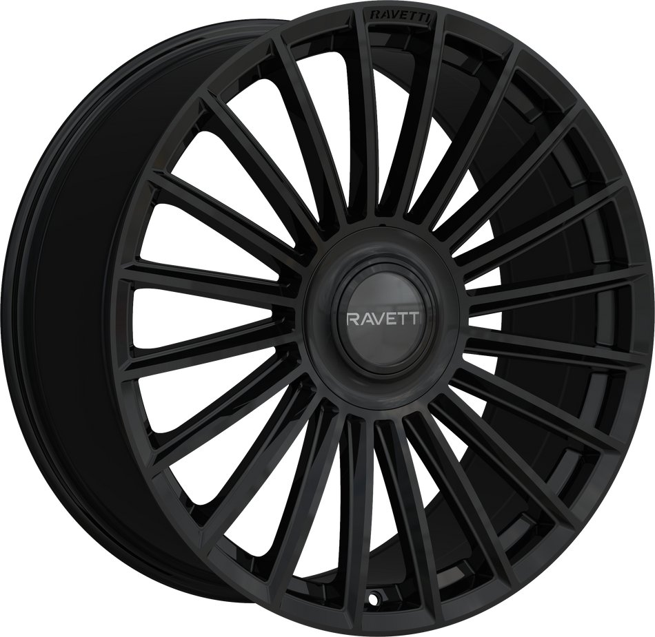 RAVETTI Style M17 22" x 9" Gloss Black Wheels
