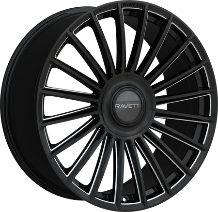 Ravetti Style M17 Black And Milled 22" x 9"