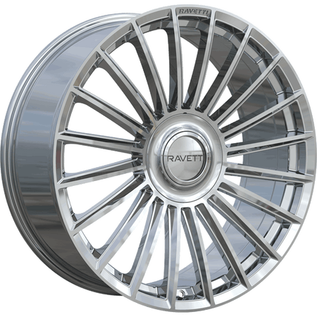 Ravetti Style M17 22" x 9" 5X114.3 / 5X120 Chrome Wheels