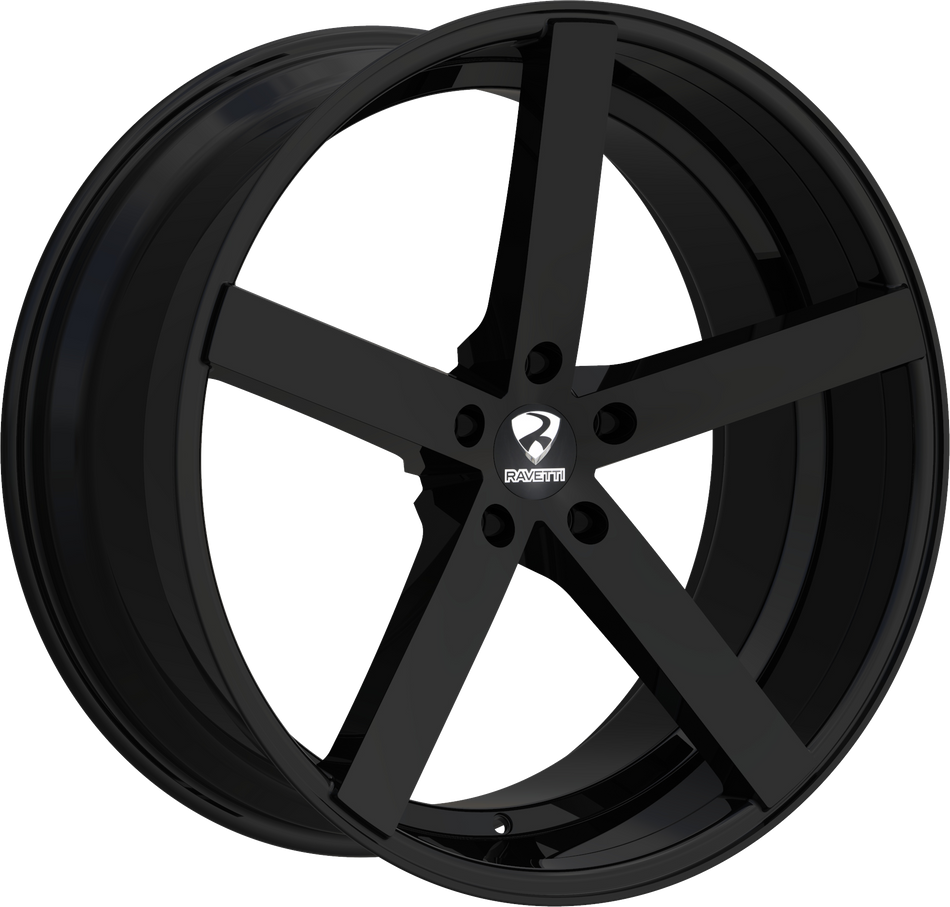 RAVETTI Style M1 20" x 10" Full Black Wheels