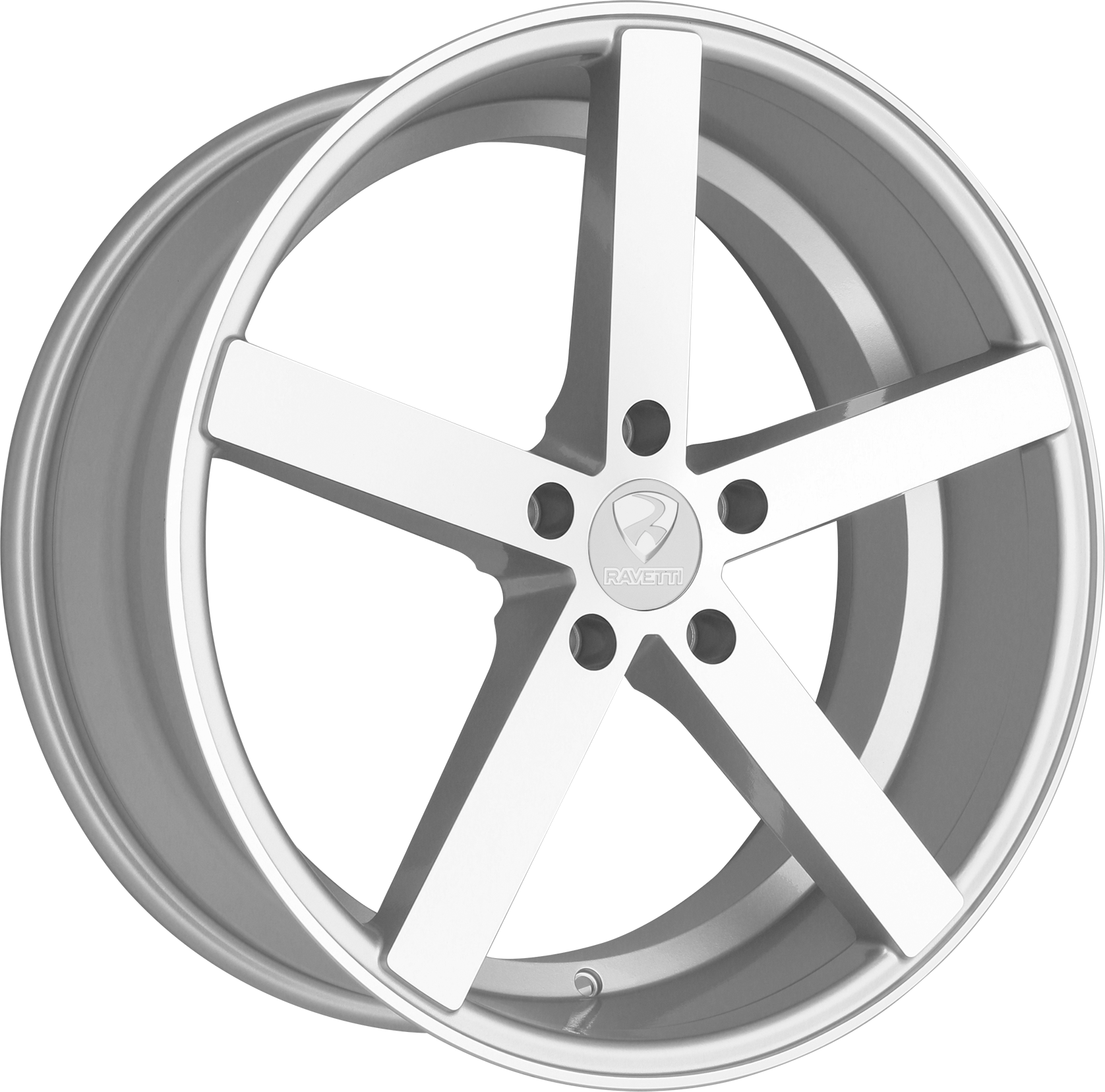 RAVETTI Style M1 20" x 10" Silver Machined Wheels