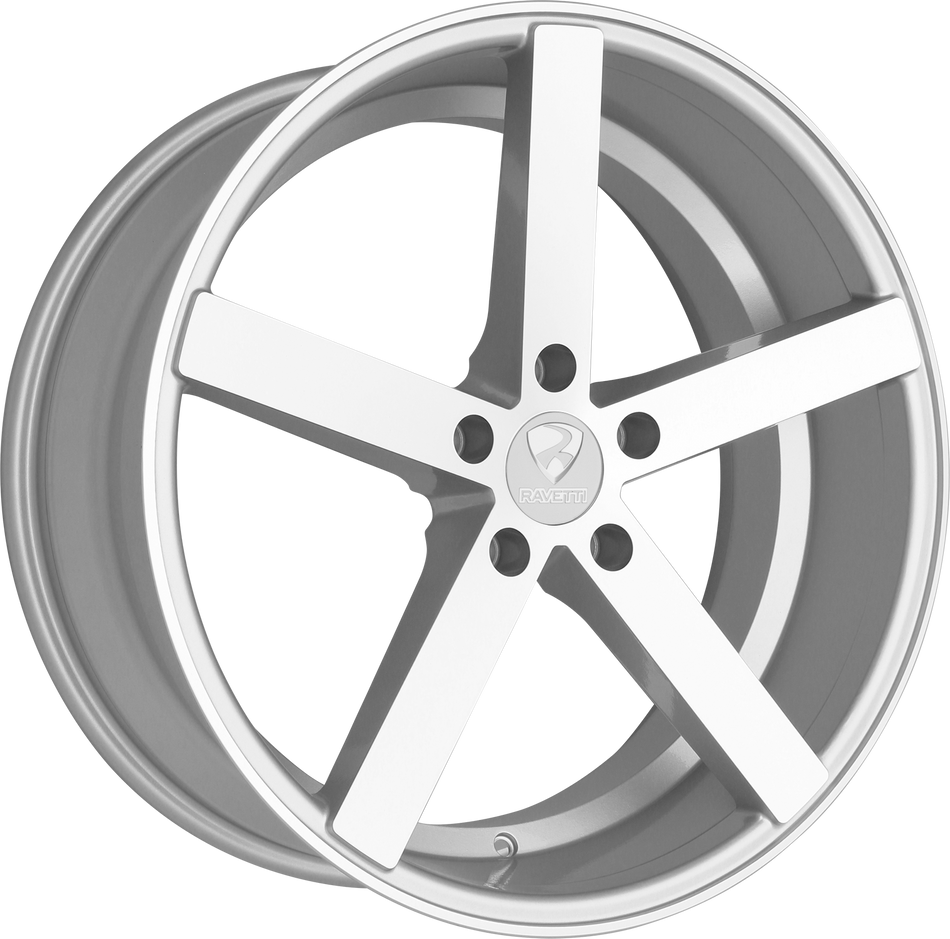 RAVETTI Style M1 20" x 10" Silver Machined Wheels