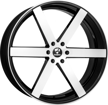RAVETTI Style M3 22" x 8.5" Black Machined Wheels