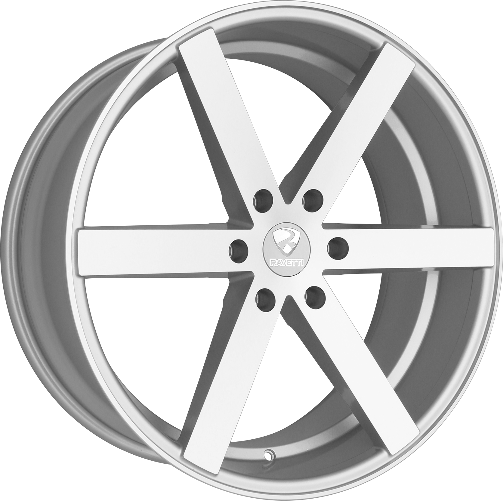 RAVETTI Style M3 22" x 8.5" Silver Machined Wheels