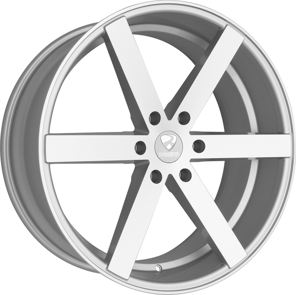 RAVETTI Style M3 22" x 8.5" Silver Machined Wheels