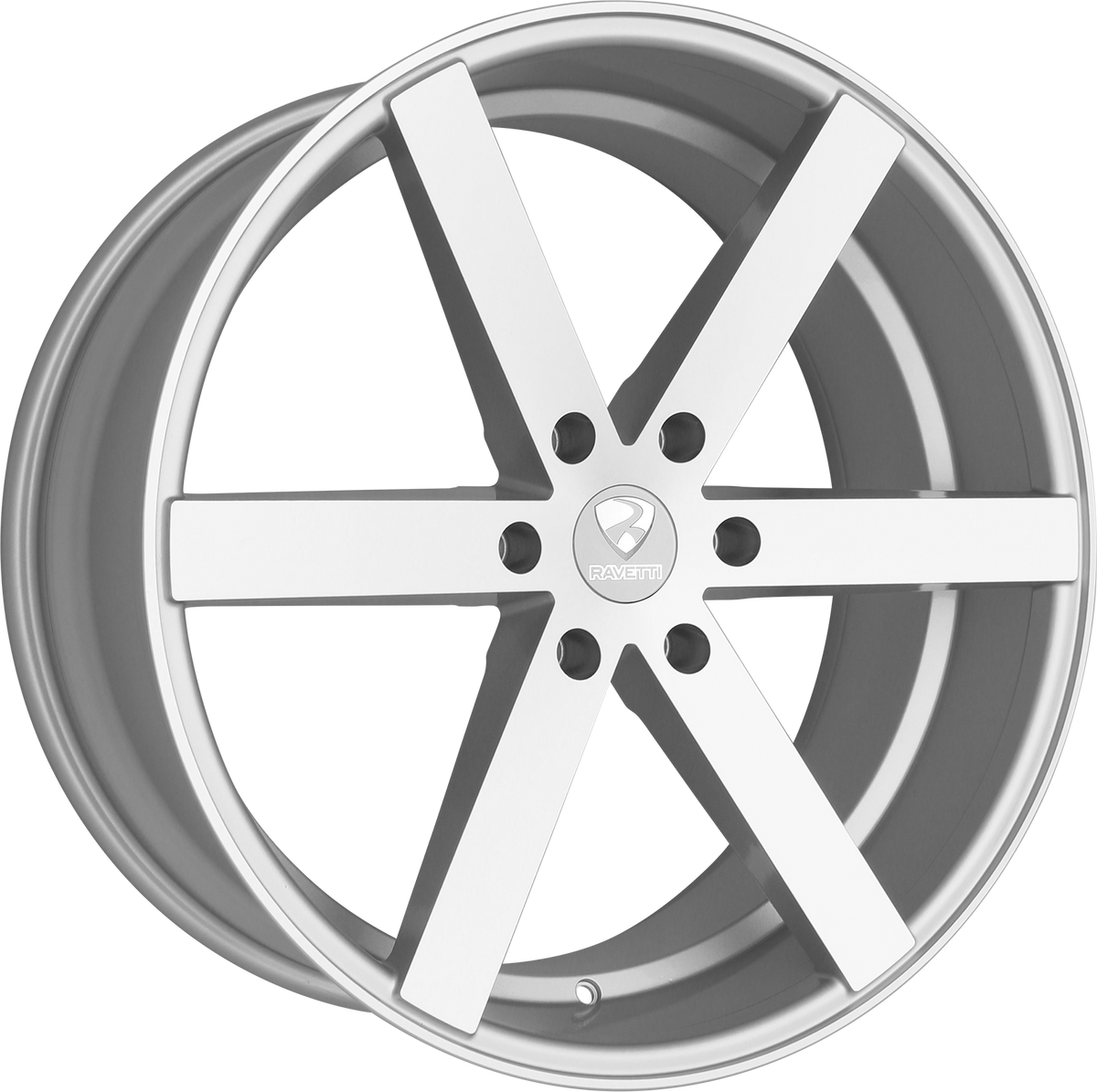 RAVETTI Style M3 22" x 8.5" Silver Machined Wheels