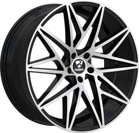 RAVETTI Style M5 20" x 10" Black Machined Wheels