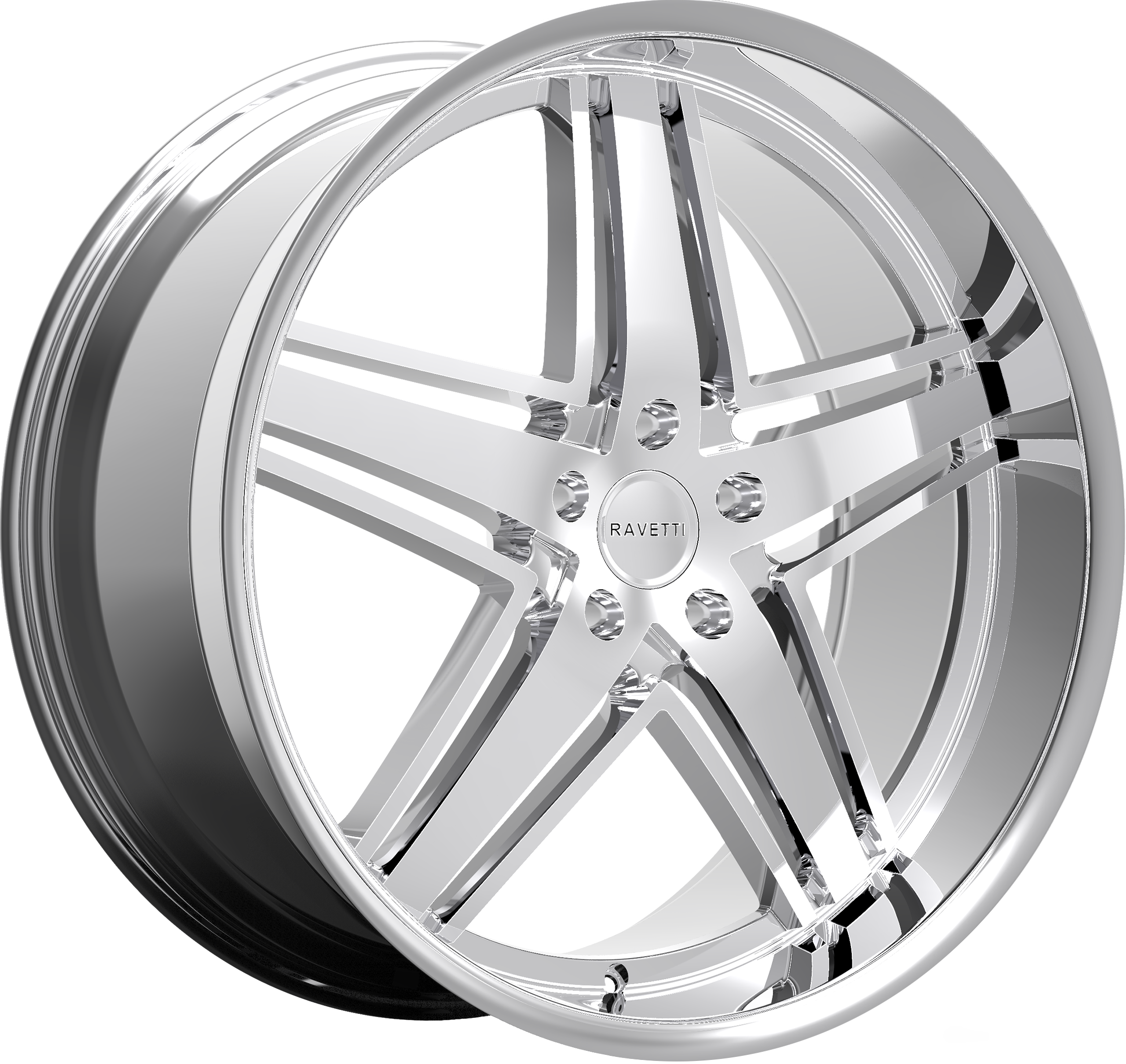 RAVETTI Style M6 20" x 10" Chrome Wheels