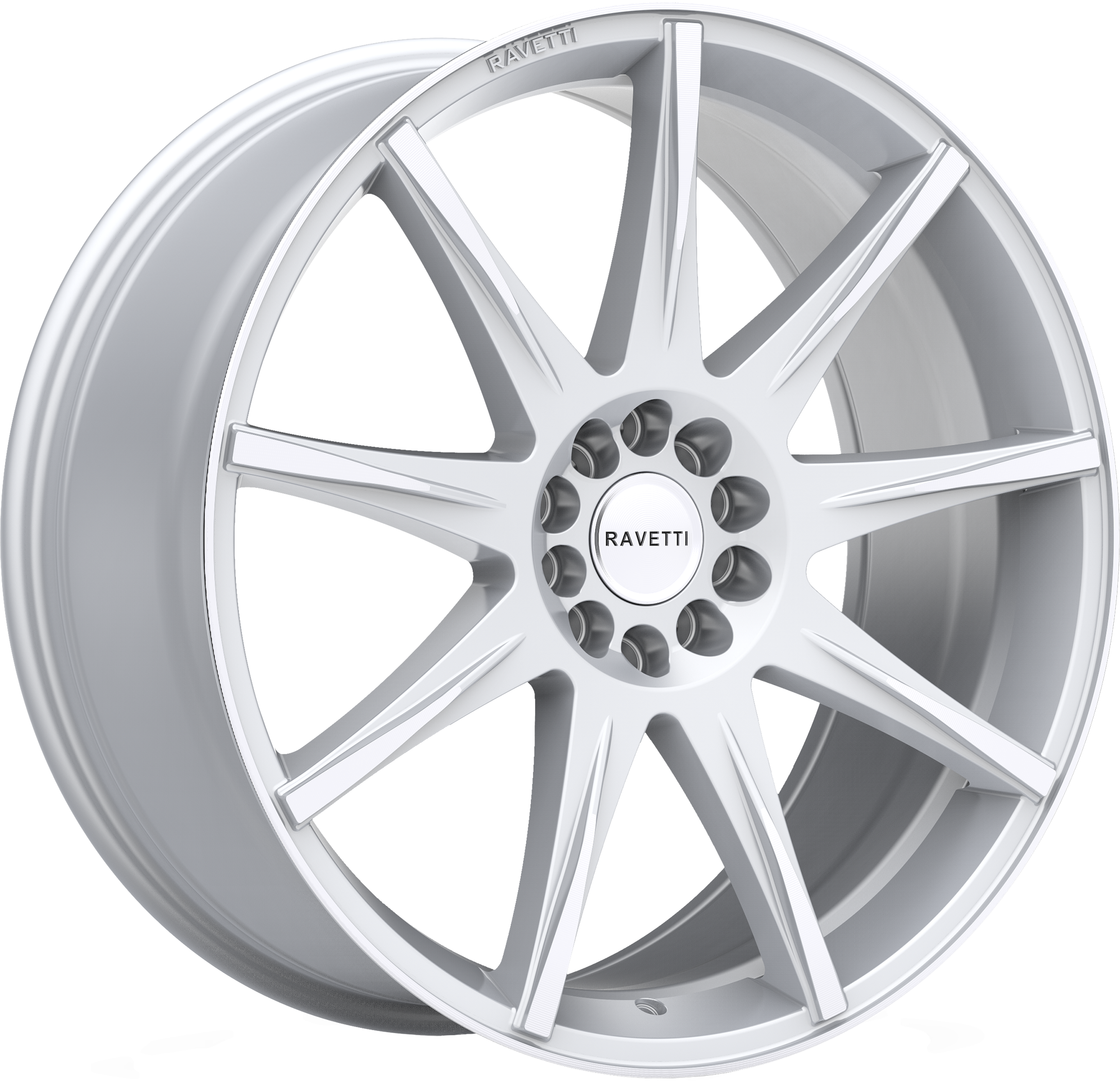 RAVETTI Style M9 20" x 8.5" Silver Machined Wheels