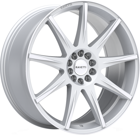 RAVETTI Style M9 20" x 8.5" Silver Machined Wheels