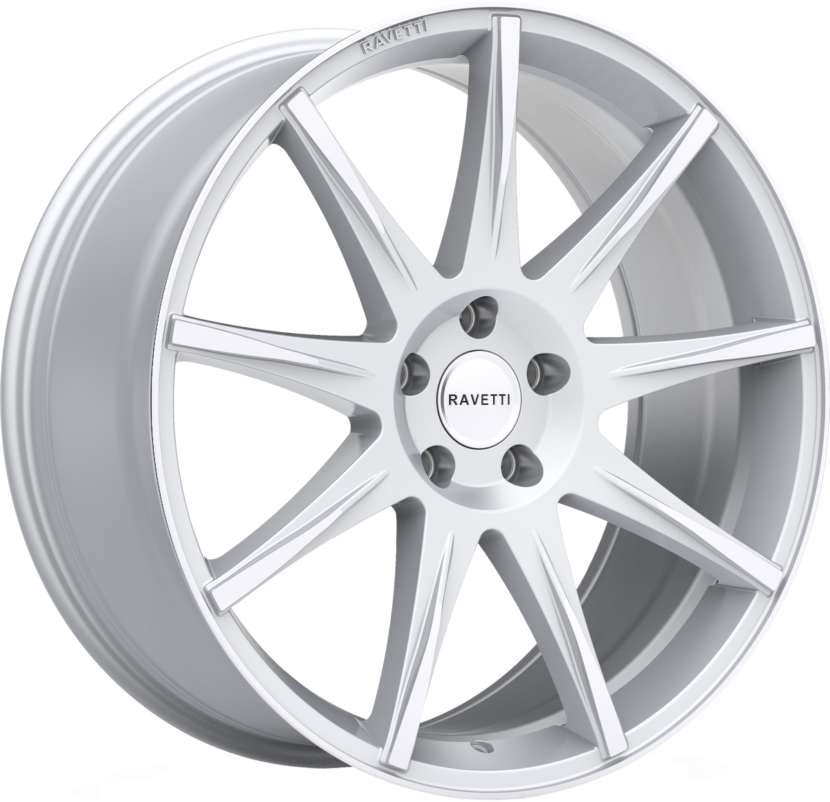 RAVETTI Style M9 20" x 8.5" Silver Machined Wheels