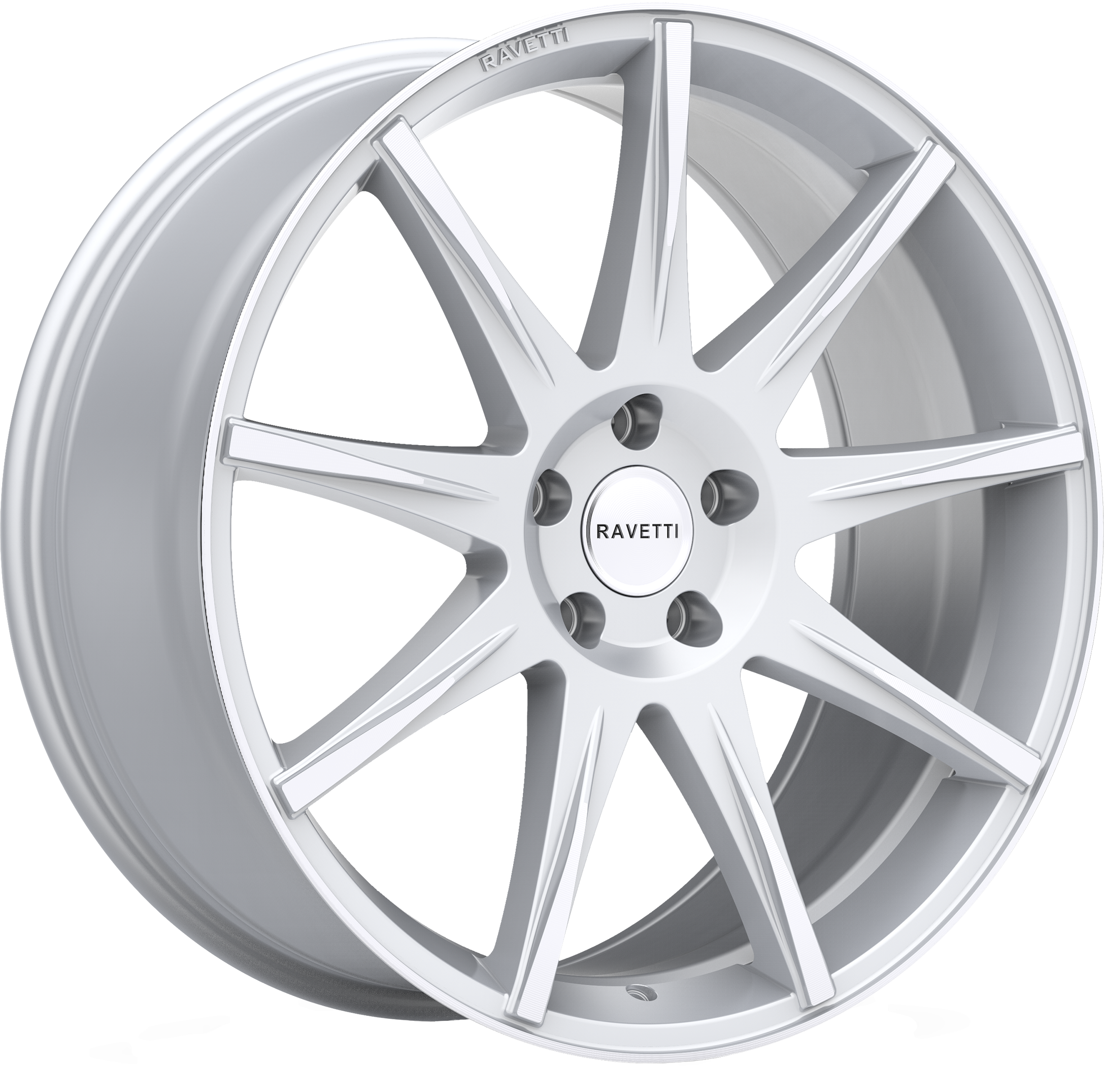 RAVETTI Style M9 20" x 8.5" Silver Machined Wheels