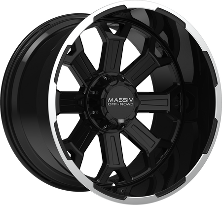 MASSIV OFF-ROAD Style OR2 22" x 10" Full Gloss Black Wheels