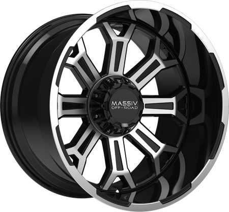 MASSIV OFF-ROAD Style OR2 22" x 10" Black Machined Wheels