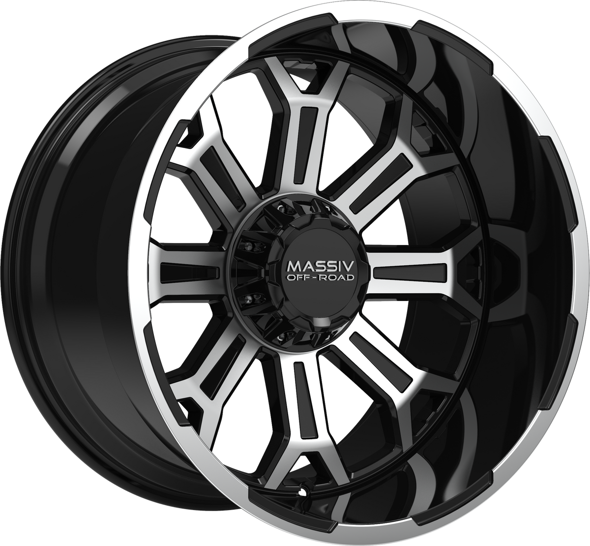 MASSIV OFF-ROAD Style OR2 22" x 10" Black Machined Wheels