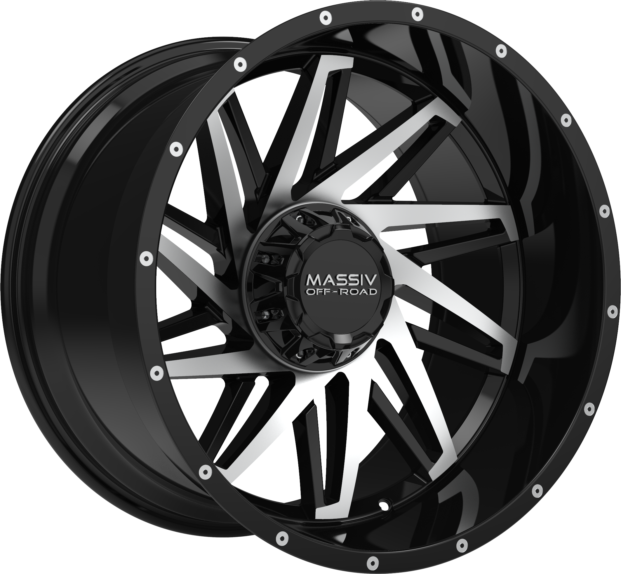 MASSIV OFF-ROAD Style OR3 20" x 10" Black Machined Wheels