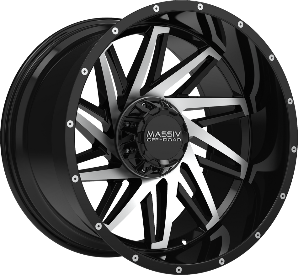 MASSIV OFF-ROAD Style OR3 20" x 10" Black Machined Wheels
