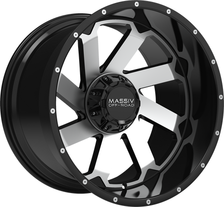 MASSIV OFF-ROAD Style OR4 20" x 10" Black Machined Wheels
