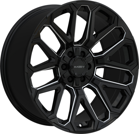 Massiv Off-Road Style OR5 Black And Milled 17" x 9"